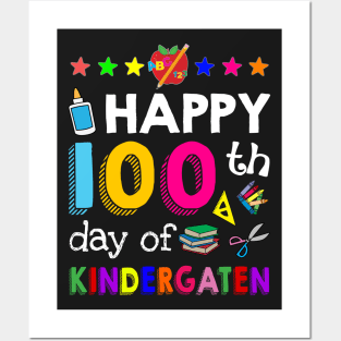 Happy 100 Days Of Kindergaten Awesome T shirt For Posters and Art